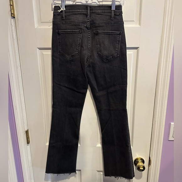 MOTHER The Hustler High Waist Fray Hem Ankle Bootcut Jeans - Picture 9 of 13
